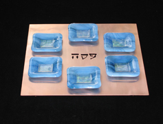 Copper and Fused Glass Seder Plate